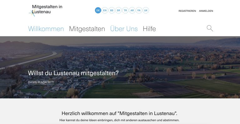 Bildschirmaufnahme von mitgestalten.lustenau.at